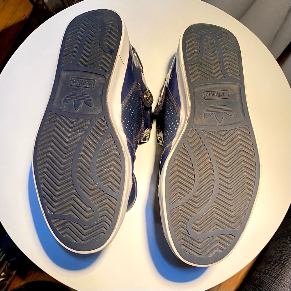 Adidas ORIGINALS Adirise Men’s High Top Sneakers Midn Blue & Gold Details 10.5 - Picture 5 of 9